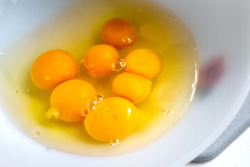 Double egg yolk in an egg