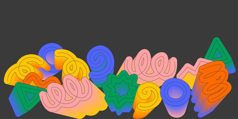 Abstract retro background, banner, cover