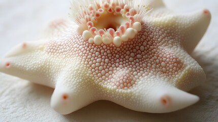 Abstract starfish macro featuring texture, details and unique pattern surface