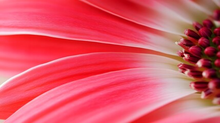 Detailed floral macro shot of pink and white petals flower close up