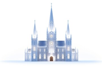 Architecture illuminated building steeple.