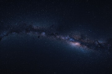 Fototapeta premium Wide-angle cosmic capture of the Milky Way galaxy against a starry night backdrop
