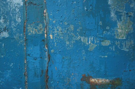 Textured metallic surface with paint