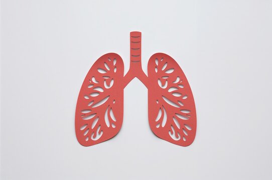 Global Tuberculosis Awareness Day with Paper Lung Design on White Background, Conceptual Banner for Respiratory Health and Lung Cancer Education, Paper Art Style, 24 M