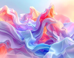 An abstract, colorful background of flowing smoke and flame waves with a purple and blue texture design