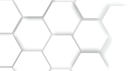 Modern Hexagon Background Design – Abstract White Honeycomb Pattern