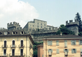 Naklejka premium Bellinzona, Canton Ticino, Switzerland