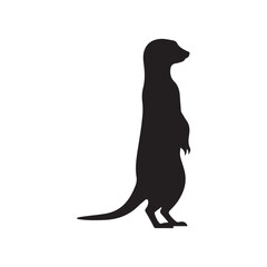 Meerkat logo icon silhouette vector flat illustration design on white background