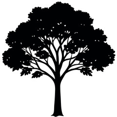 Obraz premium Papaya Silhouette Vector On White Background 