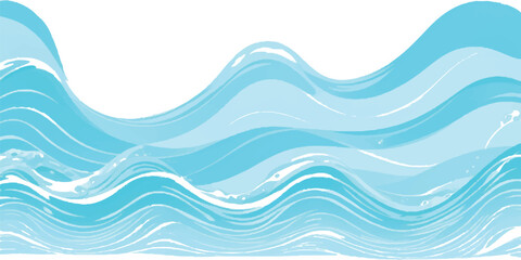 Abstract blue sky illustration with soft watercolor feel and soothing pastel tones