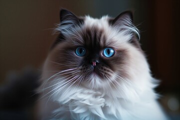 Purebred long-haired feline