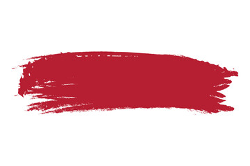 Red brush stroke painted grunge texture element isolated vector illustration for design backgrounds