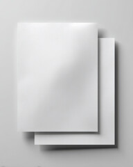Two White Blank Flyers Mockup