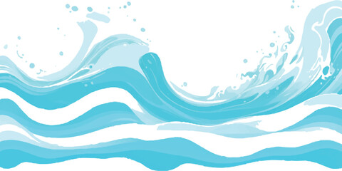 Abstract illustration of water in different shades of blue and white