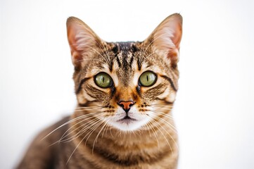 Obraz premium Photo of a tabby feline with brown stripes