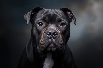 Close-up of a muscular bull terrier dog