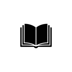 Simple open book icon symbol graphic design resource knowledge learning education reading literature