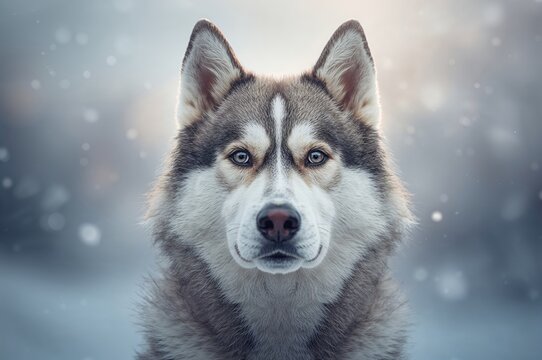 Close-up of a Siberian husky showcasing eternal companionship. Animal. Husky