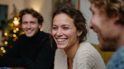 Joyful moments shared by a diverse group, tangled in festive camaraderie, echoing the warmth of Friendsgiving coziness