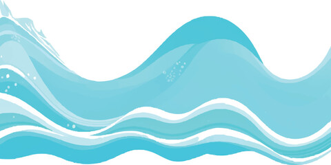 Abstract Watercolor Background Texture with Various Shades of Blue and White Simple Illustration