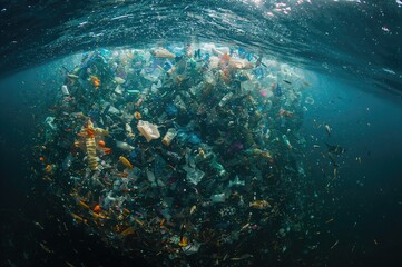 Obraz premium Marine plastic contamination