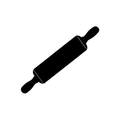 Illustration of a rolling pin tool on transparent background silhouette