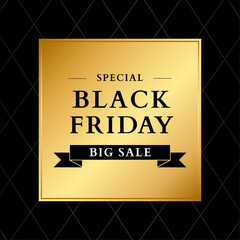 高級感のあるブラックフライデーデザイン（モノトーン&times;ゴールド）