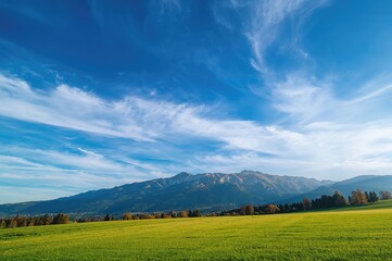 Obraz premium Scenic mountain landscape under a beautiful sky