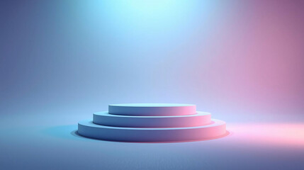 Minimalist 3D Render Podium Stage for Product Display Mockup and Advertising Background