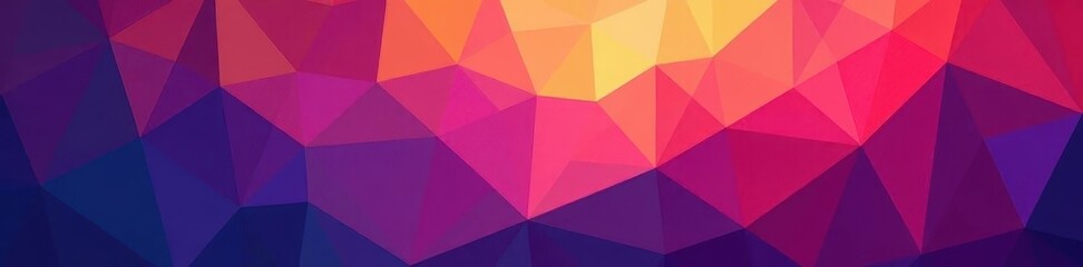 Intricate low-poly triangle composition, vivid hues, kaleidoscope, pattern, vibrant hues