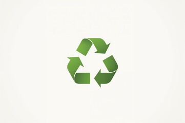 Obraz premium Recycling icon for paper displayed on a plain white backdrop highlighting ecological theme