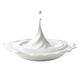 Milk drop splash, swirling cream
