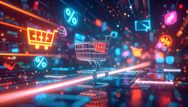 cyber monday neon background