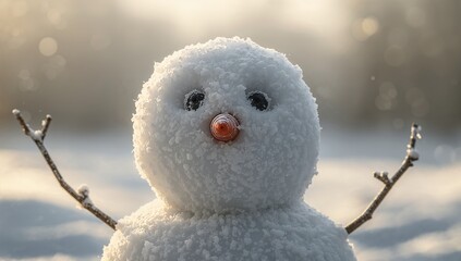 snowman on the snow