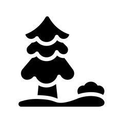 icon pine tree with style glyph