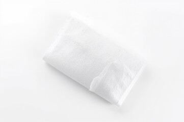 Absorbent kitchen tissue on a white background