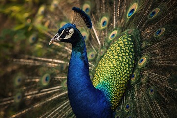 Obraz premium The Stunning Vibrant Bird Known as the Peacock