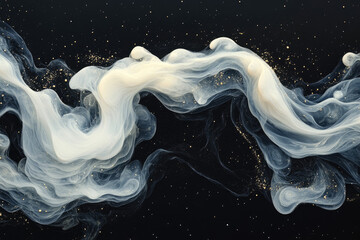 Fototapeta premium Serene Landscape of Rice Wine River in New Chinese Artistic Style