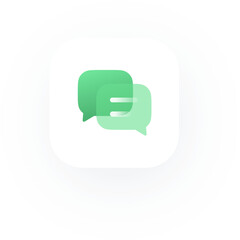 Chat Message Icon Vector for App, Website, UI UX Design, Online Conversation, Text Bubble, Communication in Flat Style