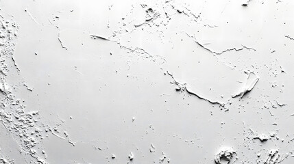 This white room with cracked walls reflects a unique blend of simplicity and imperfection. Painted all white, the room creates a clean, bright, and open atmosphere.