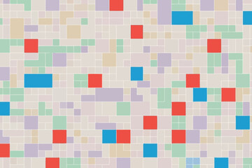 Vector art of abstract geometric pattern with colorful squares and rectangles, , vector