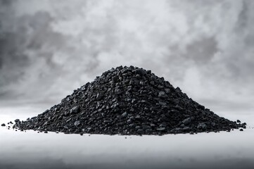 Close-up of coarse anthracite coal for mining operations