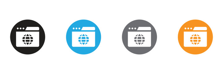 Connect with the world using these vibrant internet icons. Perfect for websites, apps, and digital platforms, these symbols represent global access and online connectivity.