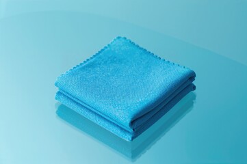 Lens cleaning microfiber cloth on a plain backdrop