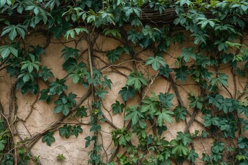 Background with Korean Banyan Tree Wall Design