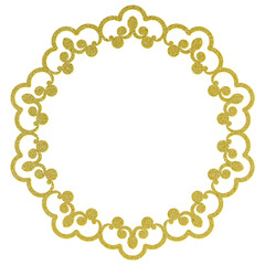 round frame with flowers