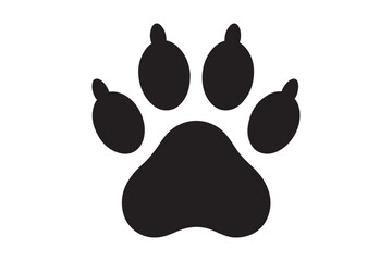 Lynx paw print silhouette vector illustration