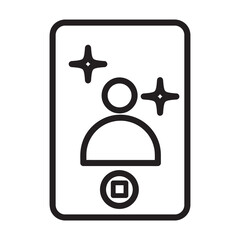 video record icon with outline style and black color