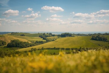 Fototapeta premium Hilly Landscape of Moravia Region