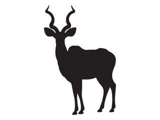 Kudu Silhouette, African Kudu Silhouette Vector
